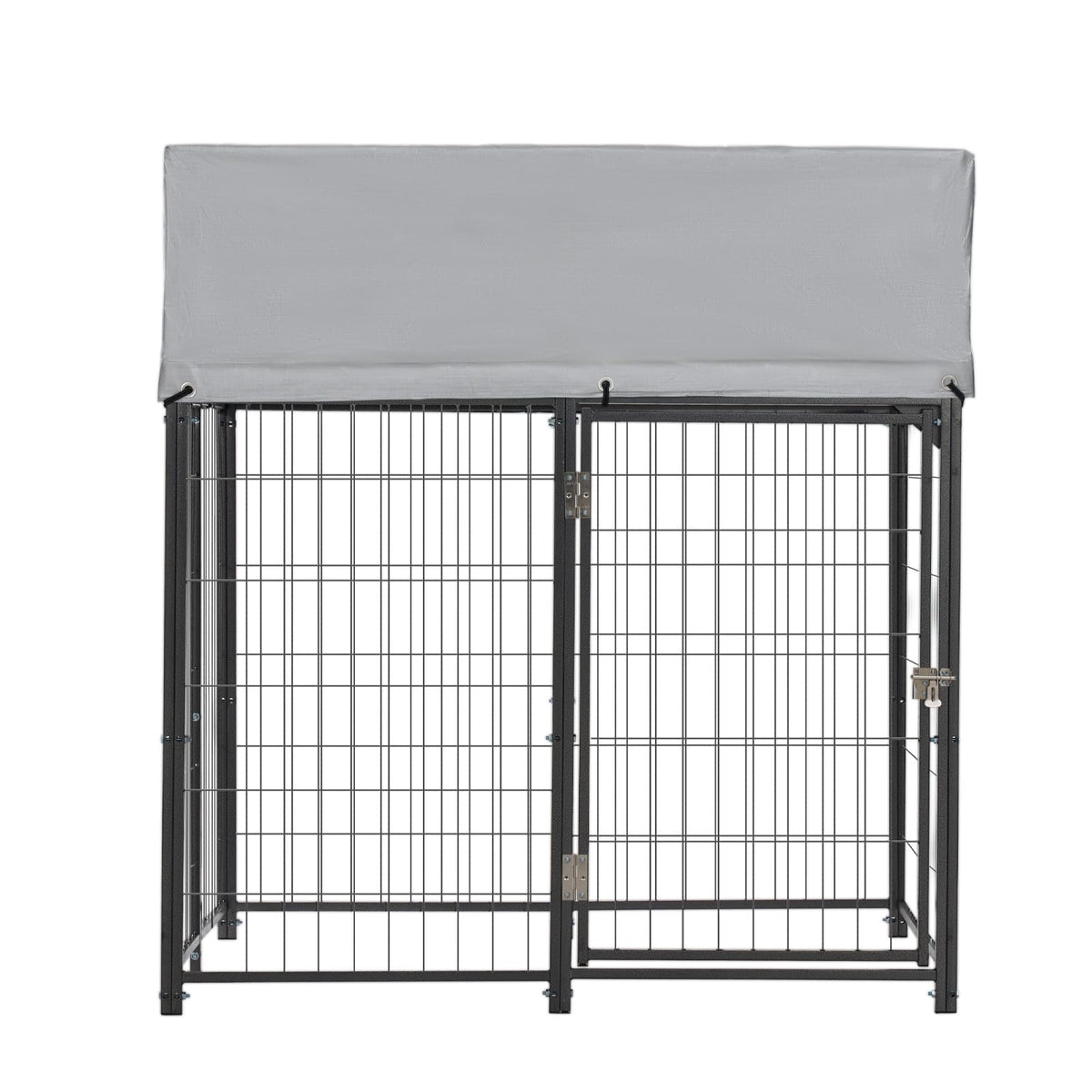 Outdoor Dog Kennel with UV-Resistant & Waterproof Roof Cover O18405