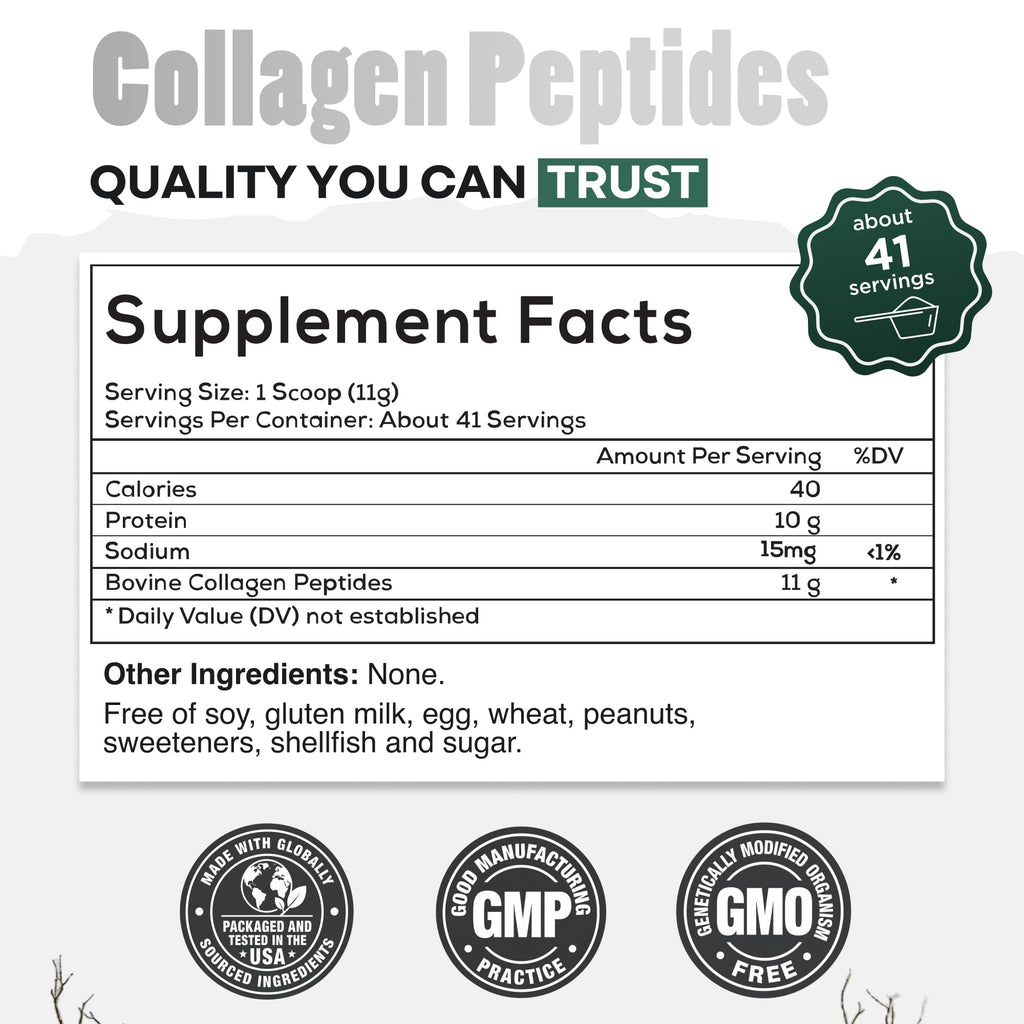 Collagen Peptides Powder Grass-Fed Hydrolyzed 16oz Z1360