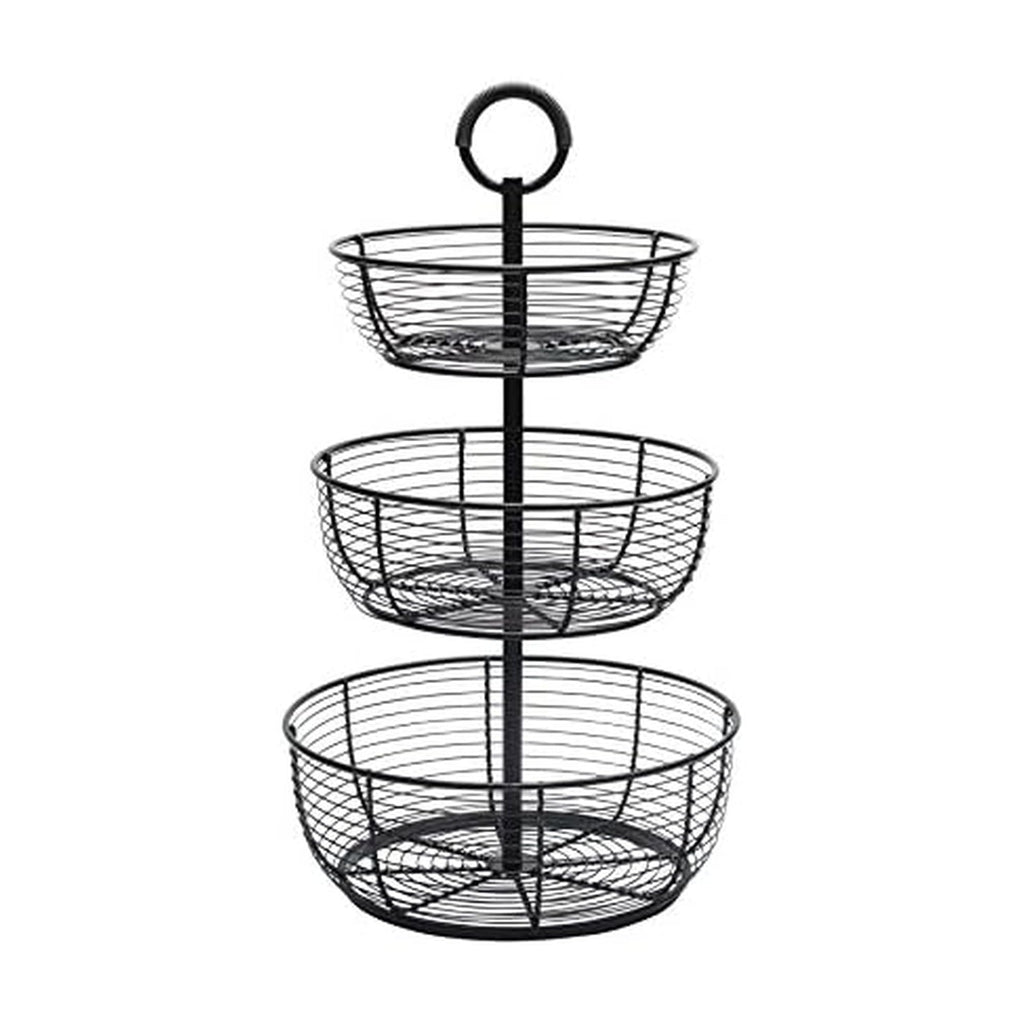 3-Tier Metal Floor Standing Fruit Storage Basket U324283