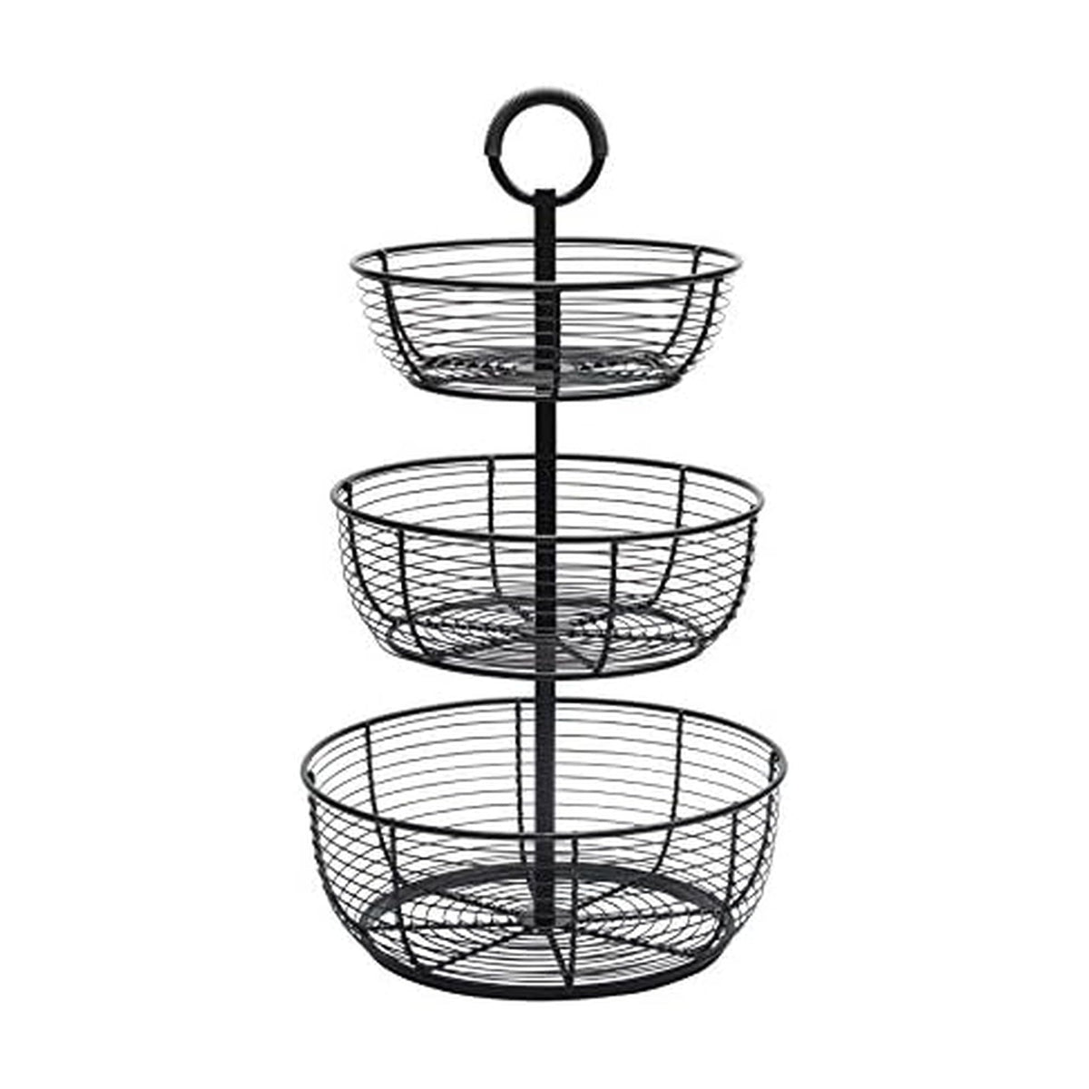 3-Tier Metal Floor Standing Fruit Storage Basket U324283