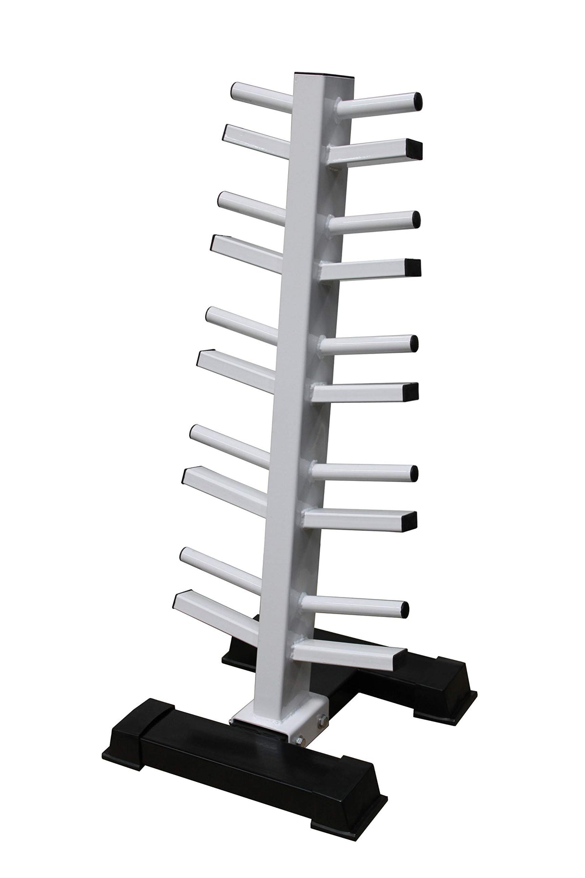 Neoprene Dumbbell Set with White Vertical Dumbbell Rack V434995
