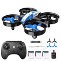 Mini Drone RC Nano Quadcopter with Auto Hovering 3D Flips and 3 Batteries Blue N503217