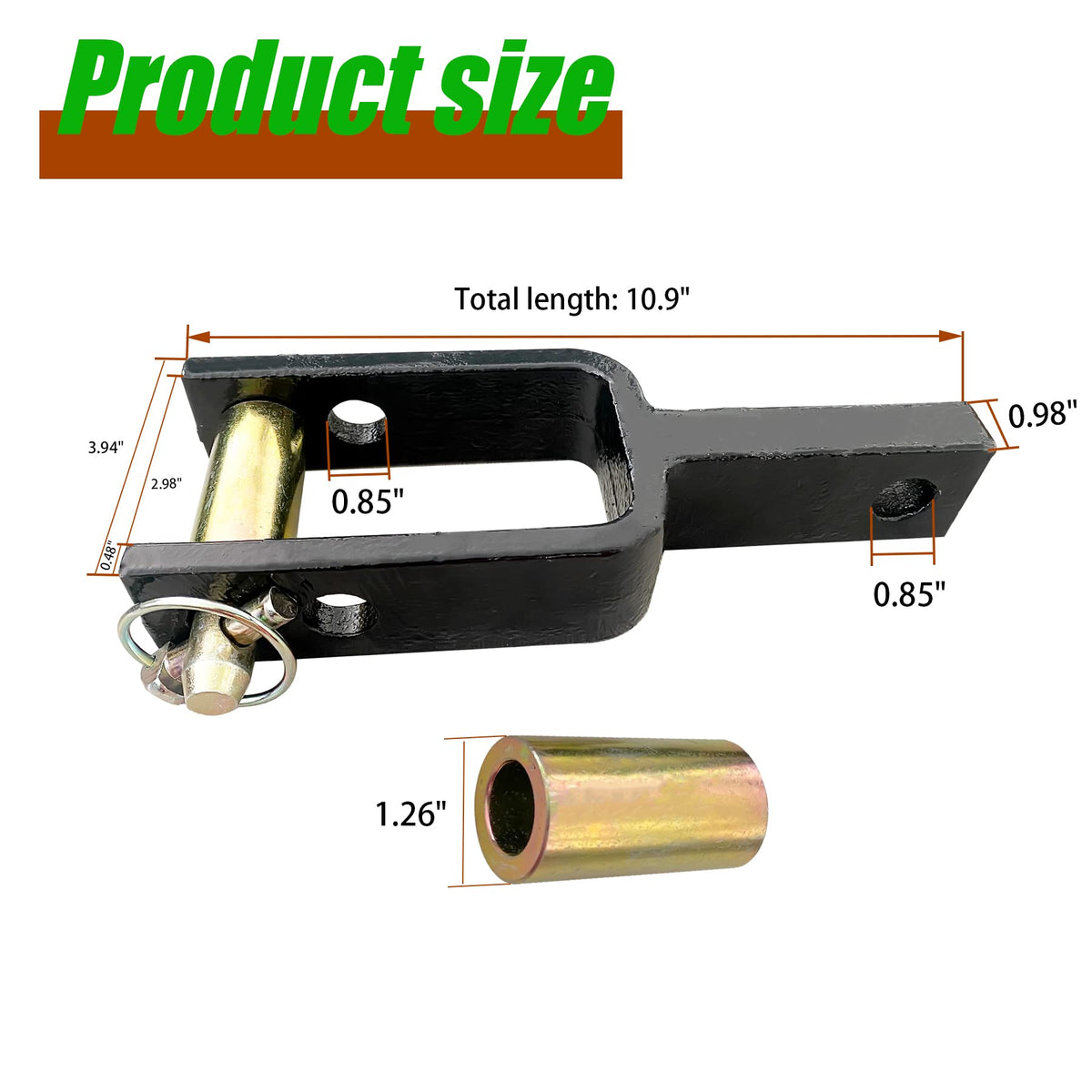 Quick Hitch Adapter with Adapter Sleeve Heavy Steel E64419