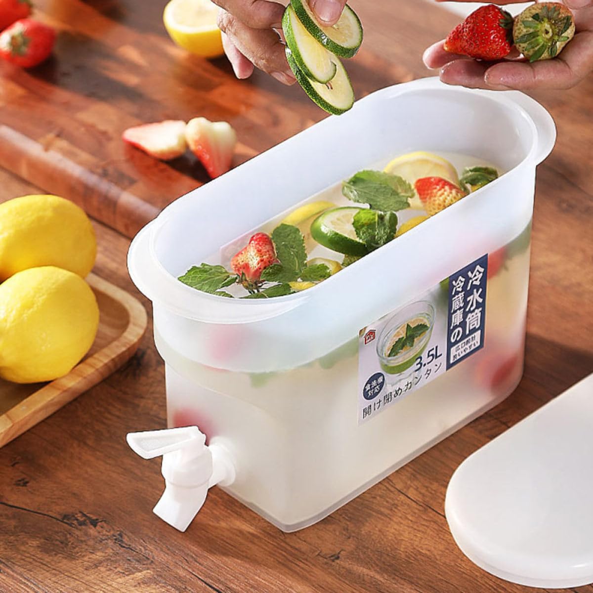 Cold Water Jug with Faucet 3.5l White C8939