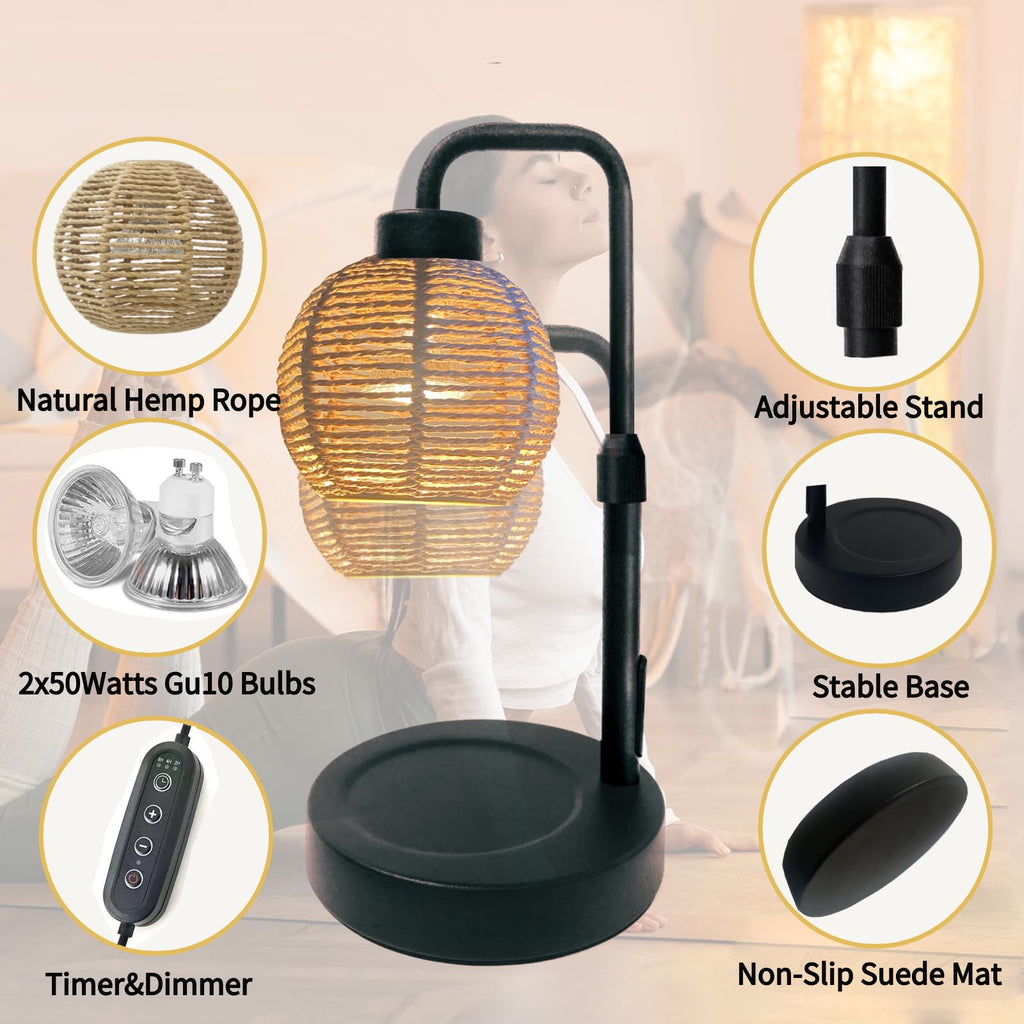 Electric Candle Warmer Lamp with Timer, Adjustable Dimmable M8241
