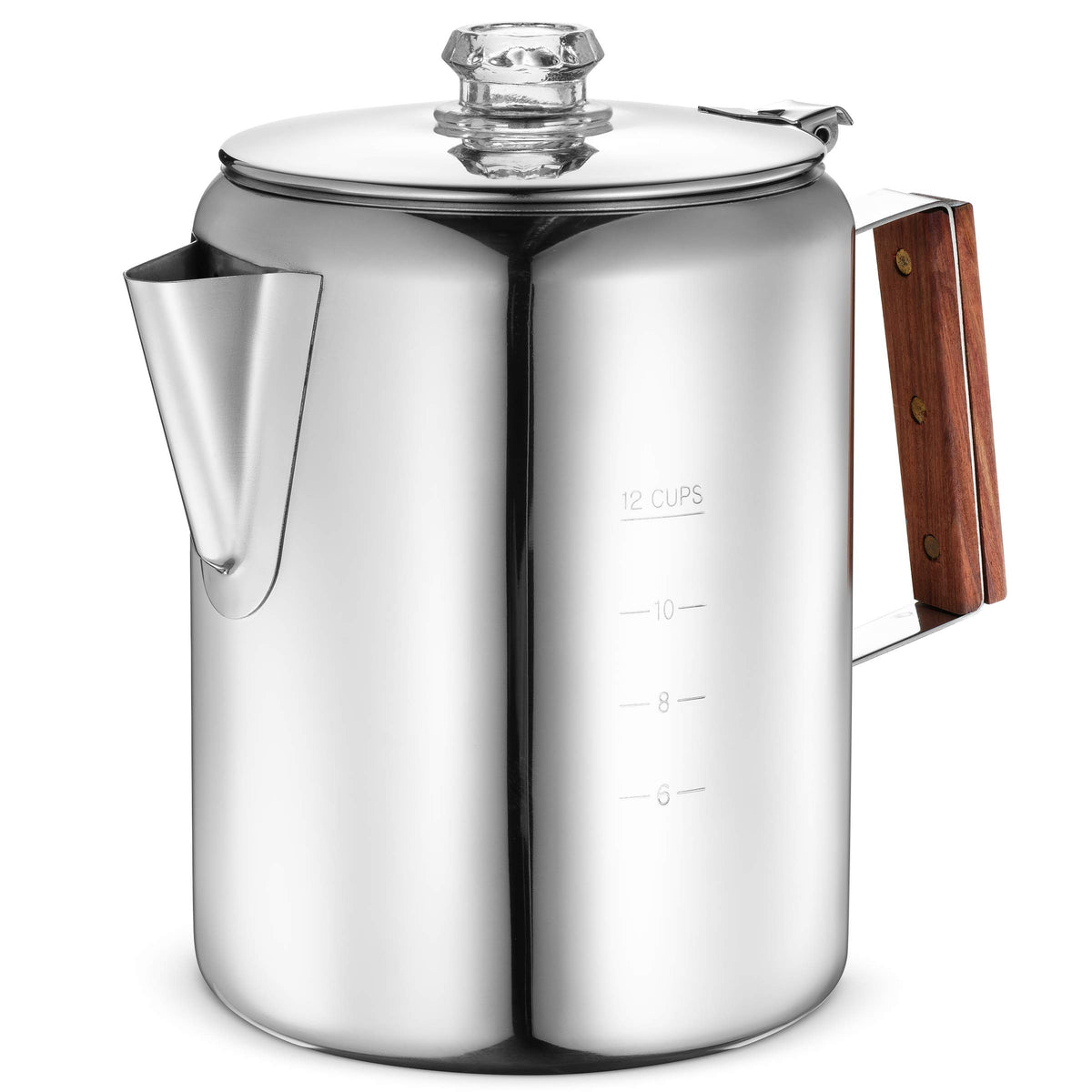 12 Cup Stainless Steel Percolator Coffee Maker Pot N68463