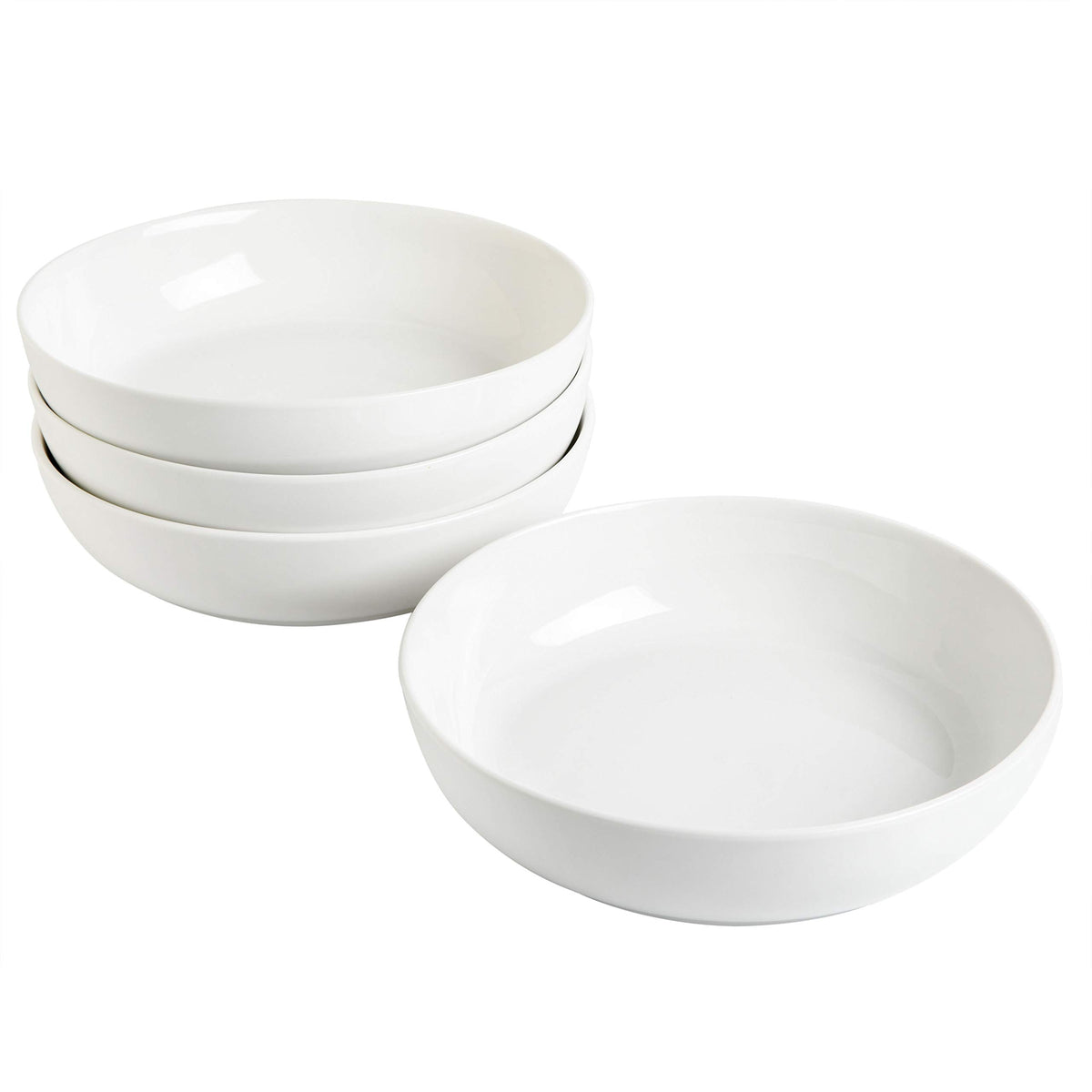 4-Piece 41oz Porcelain Ceramic Salad Bowls Set White S508184
