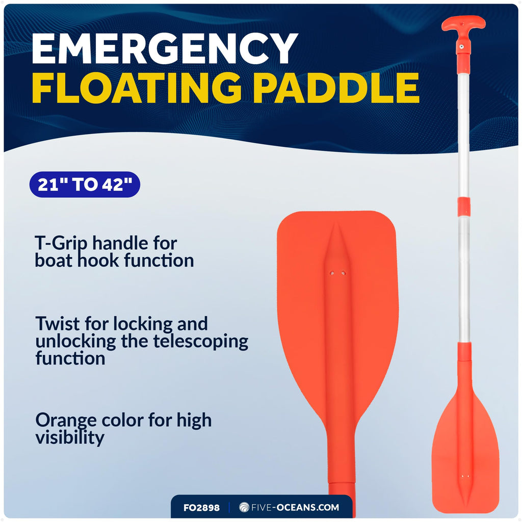 Telescoping Floating Orange Boat Paddle Q95168