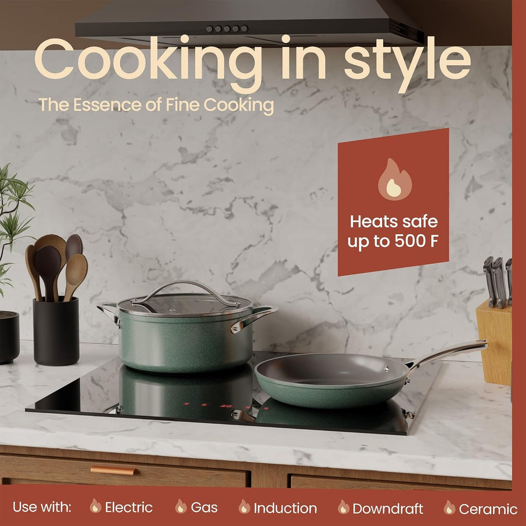 12-Piece Nonstick Ceramic Cookware Set Y660