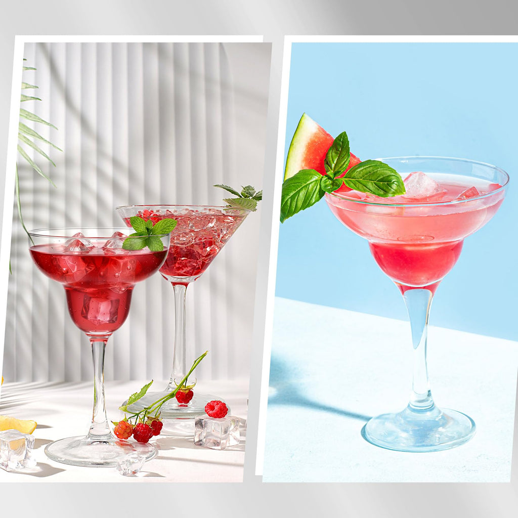 6 Set Cocktail Glasses Mixed Drinkware O54433