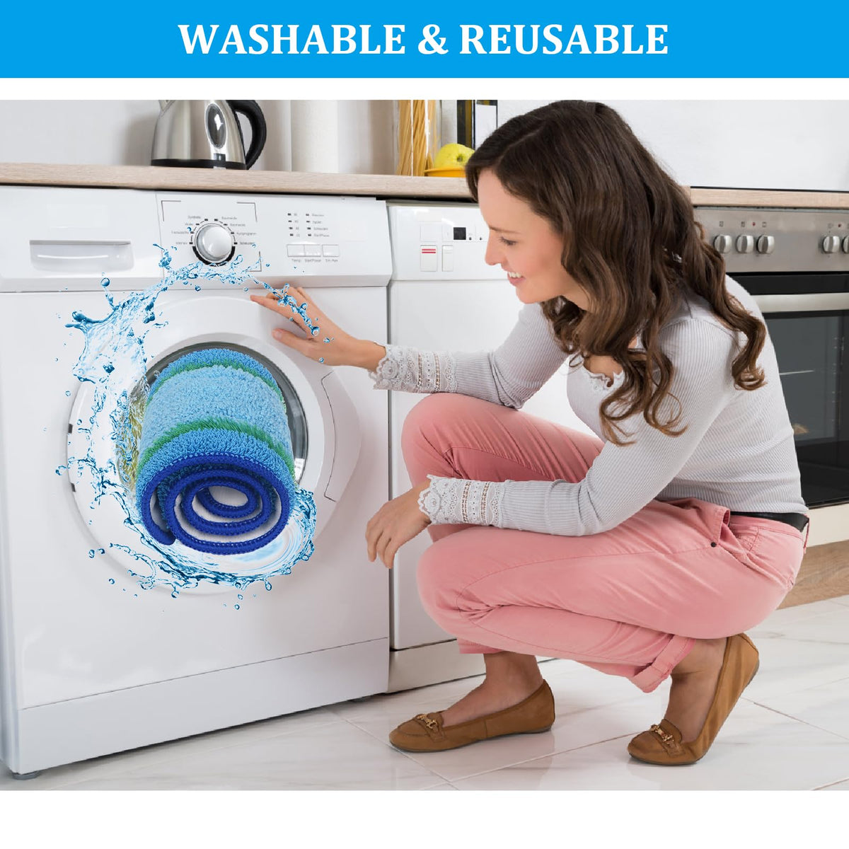 Washable Reusable Mop Pads Y365646