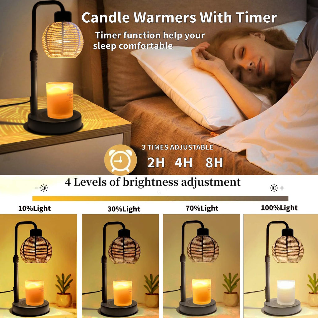 Electric Candle Warmer Lamp with Timer, Adjustable Dimmable M8241