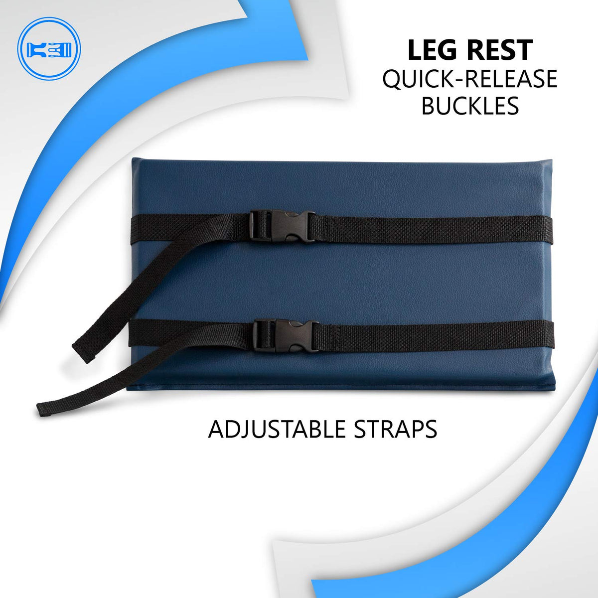Cushioned Non-Slip Vinyl Wheelchair Leg Rest Pad X2383