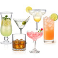 6 Set Cocktail Glasses Mixed Drinkware O54433