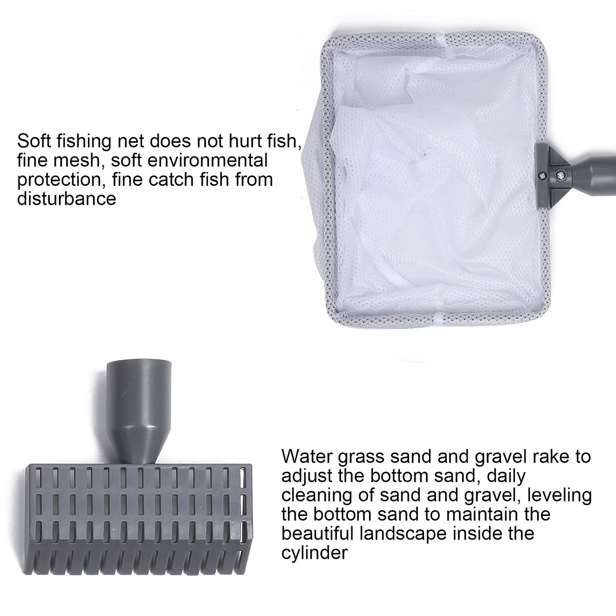5 in 1 Aquarium Maintenance Kit with Telescopic Brush and Soft Net O552505