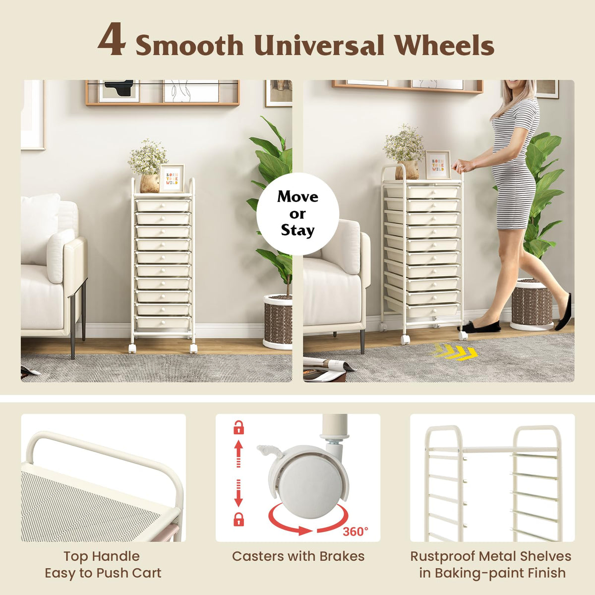 10 Drawer Storage Cart X983272