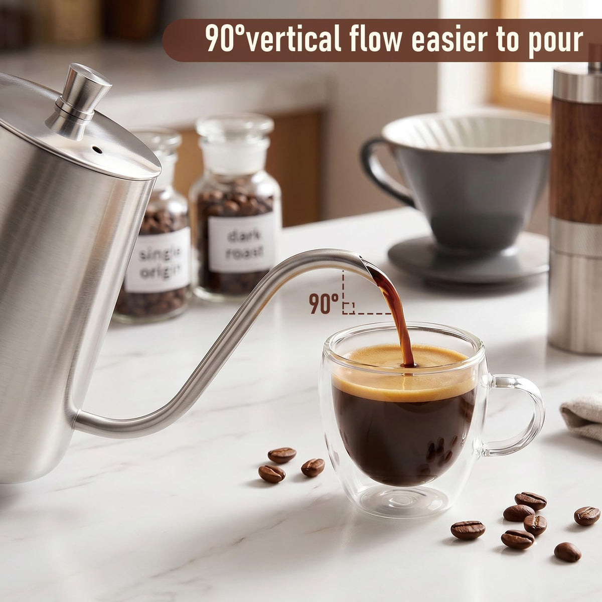 20 oz Stainless Steel Pour Over Kettle Y55689