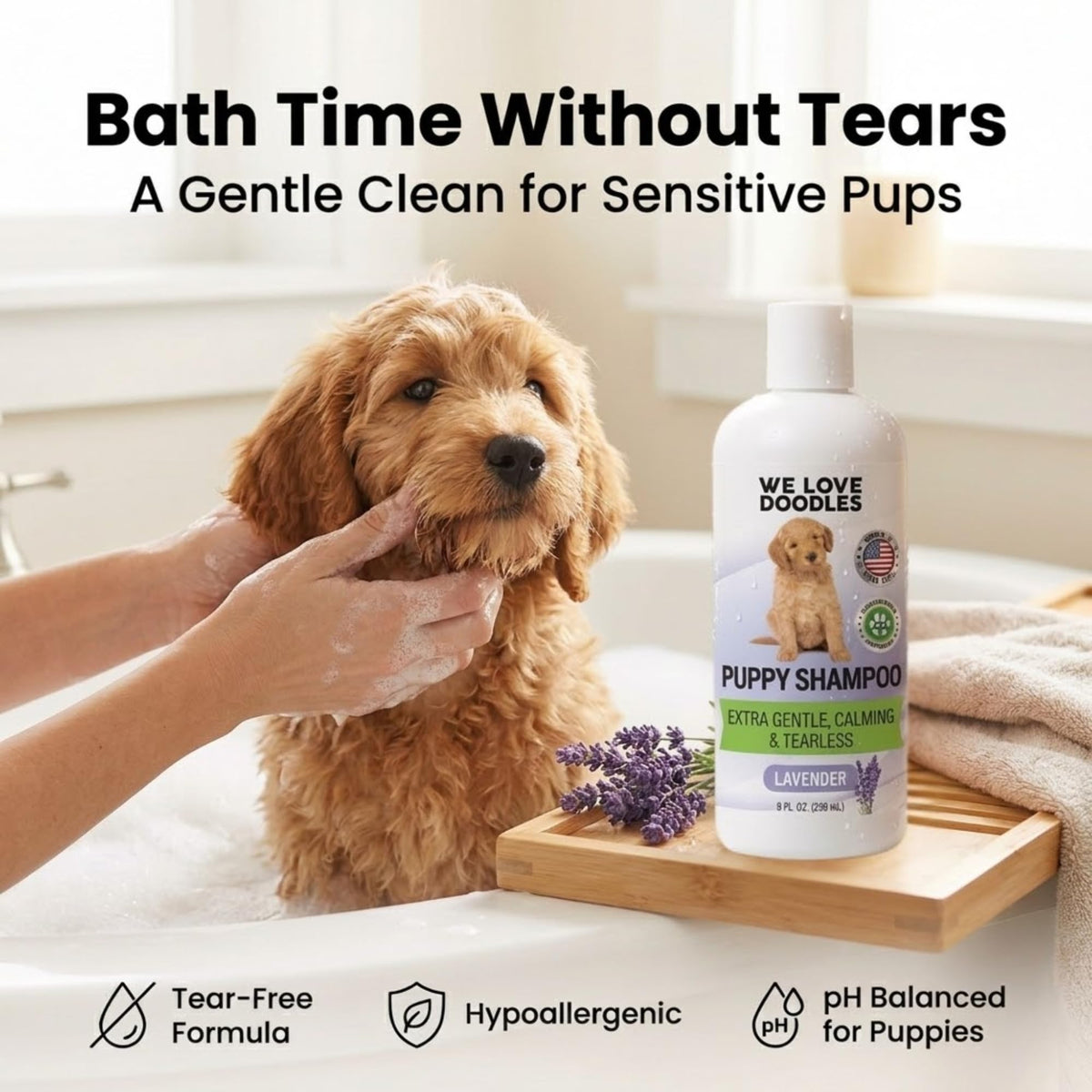 Tearless Hypoallergenic Puppy Shampoo & Conditioner 8 oz V935910