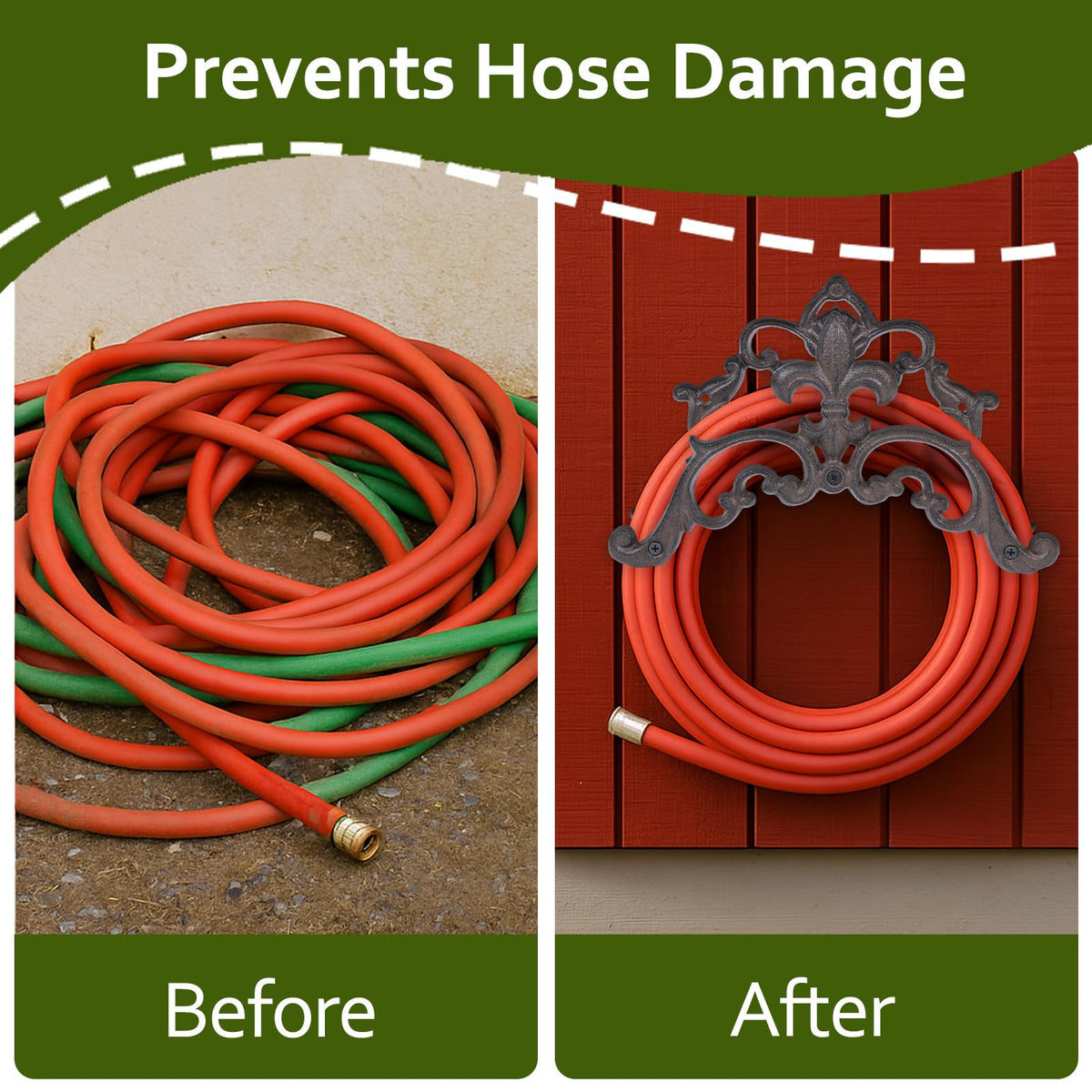 Cast Iron Wall Mount Hose Holder Y37559