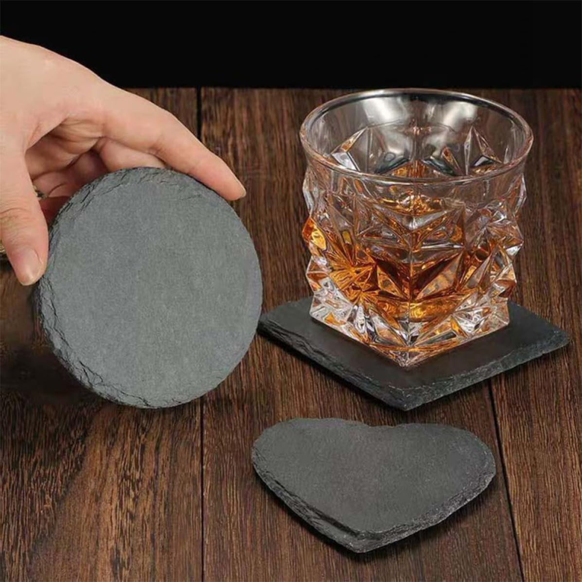 Natural Stone Decorative Cup Coaster Set A32035