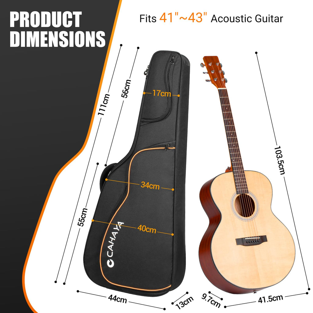 42 43 44In 0.5In Thick Padding Acoustic Guitar Bag Q8082