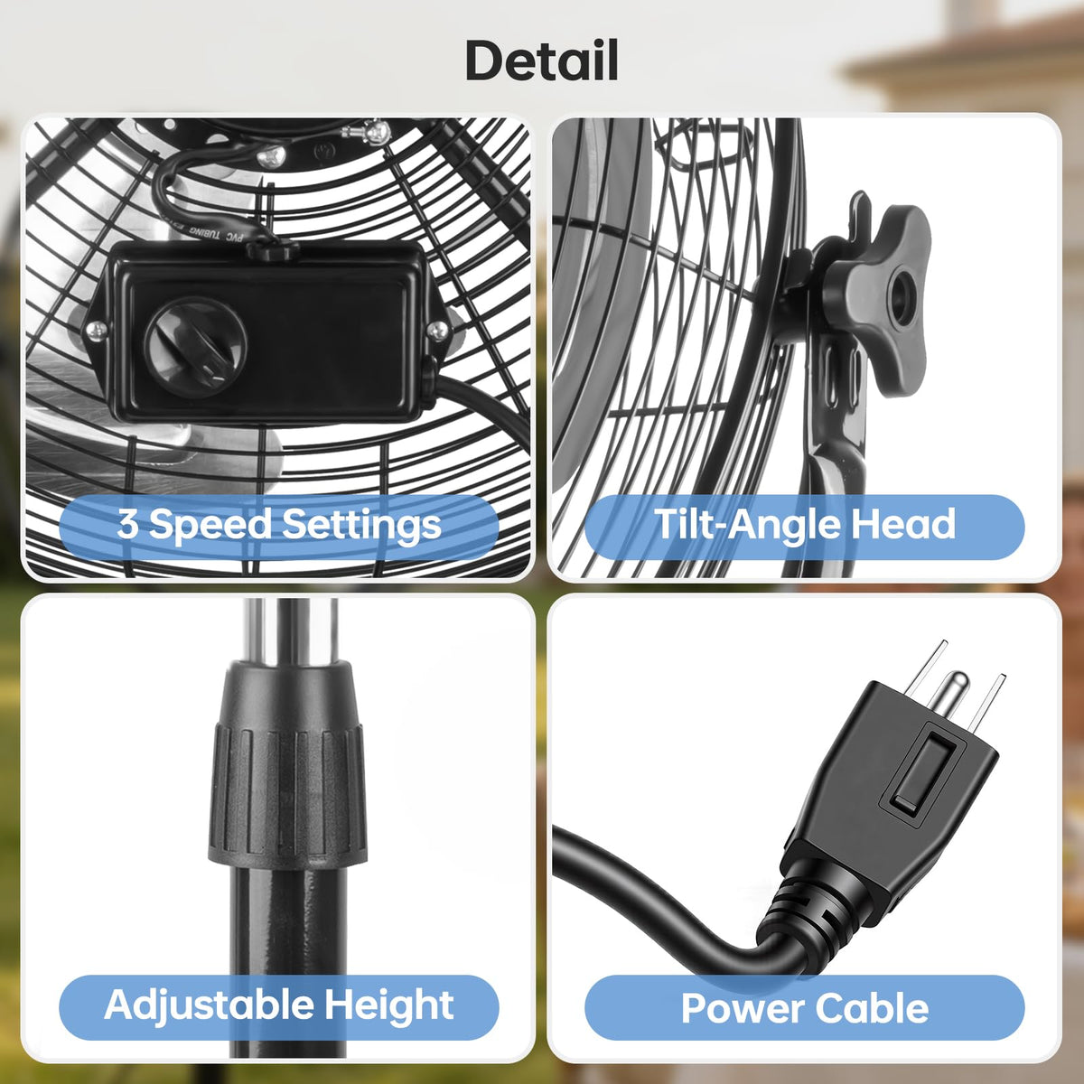 18 Inch Heavy Duty High Velocity Pedestal Fan B709698