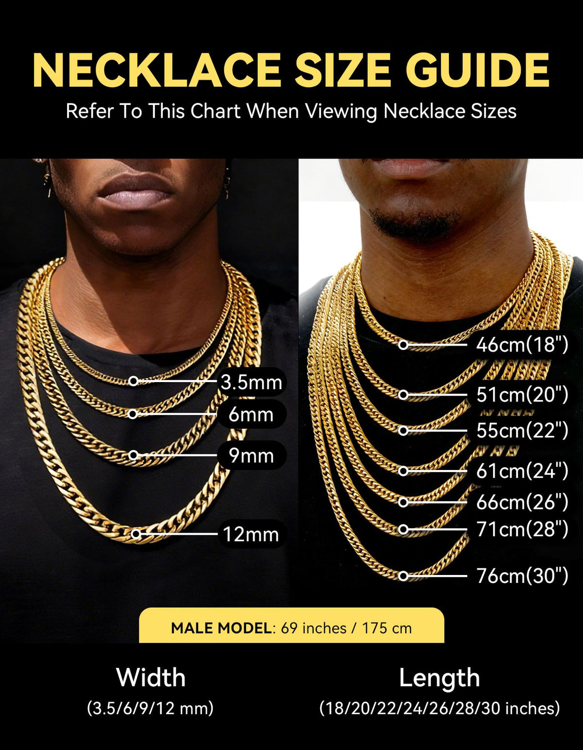 Cuban Link Chain Stainless Steel 14K Gold Plated J12251