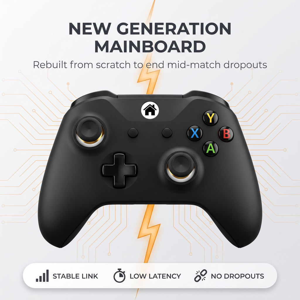 Wireless Controller with 6 Swappable Metal Thumbsticks, Hall Effect Sticks, Dual Rumble, Bluetooth 5.0 T367