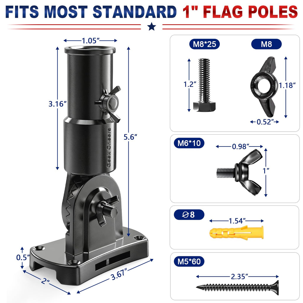 Heavy Duty Stainless Steel Flag Pole Holder B6270