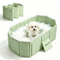 Foldable Pet Bath Pool 29.5×17.7 Inches Green P586814