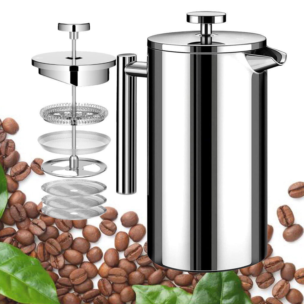 50oz Stainless Steel Double Wall Insulated French Press W27247