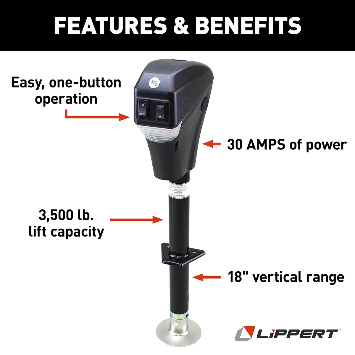 3,500 lb Electric Trailer Tongue Jack B879312