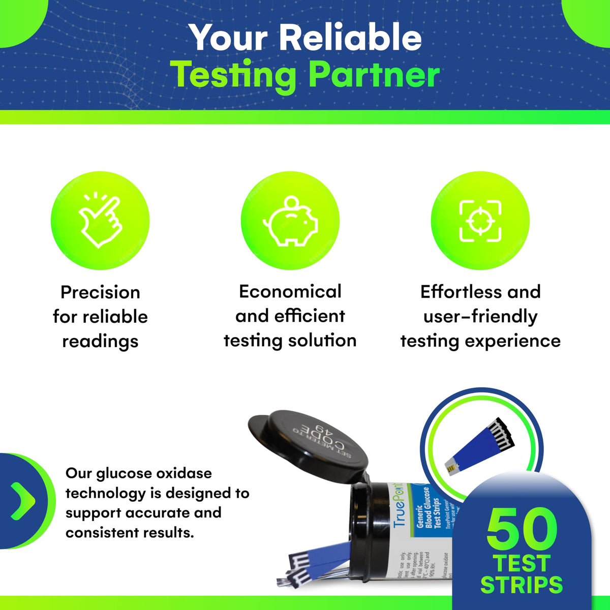 Blood Glucose Test Strips 50 Count Y648