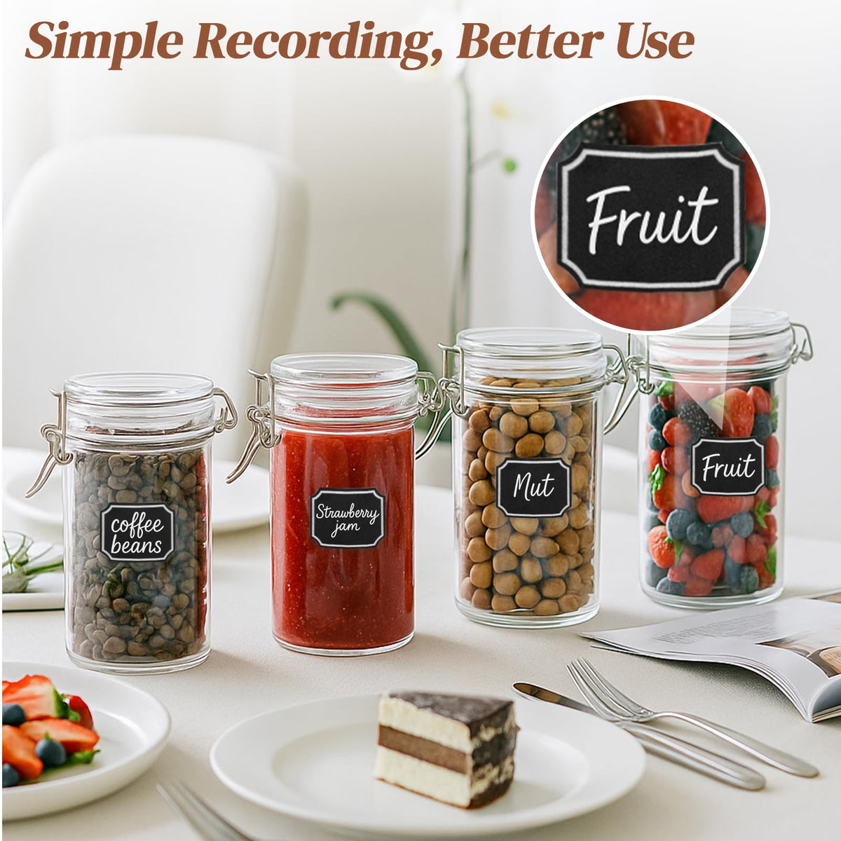 8 PCS 16 oz Glass Jars with Airtight Lid K22863