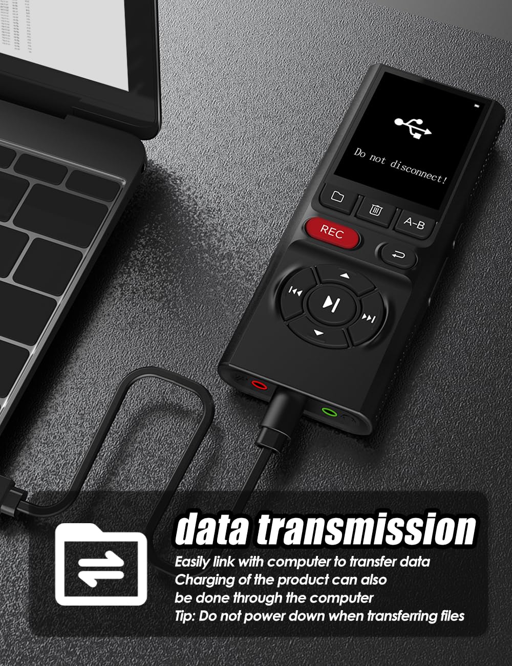 64GB Digital Voice Recorder with Playback USB I7673