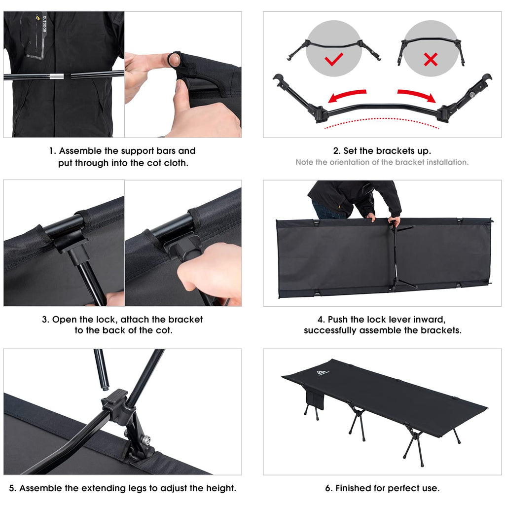 Ultralight Aluminium Camping Cot A386