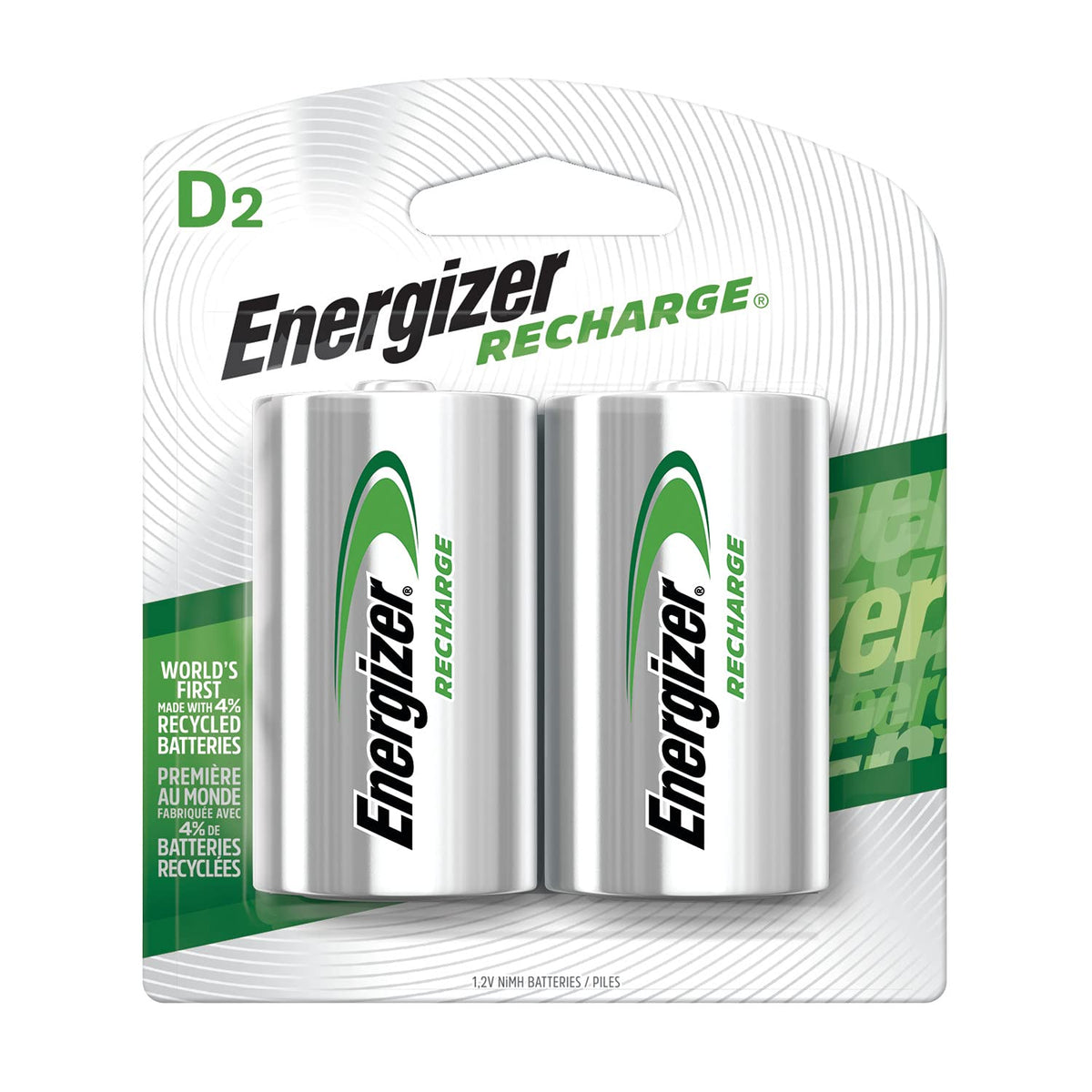 Rechargeable D Batteries 2 Pack J446268