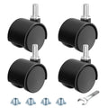2 Inch Black Swivel Stem Casters Set of 4 G44138