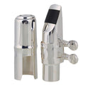 Silver Brass Alto Saxophone Mouthpiece with Cap Ligature P104