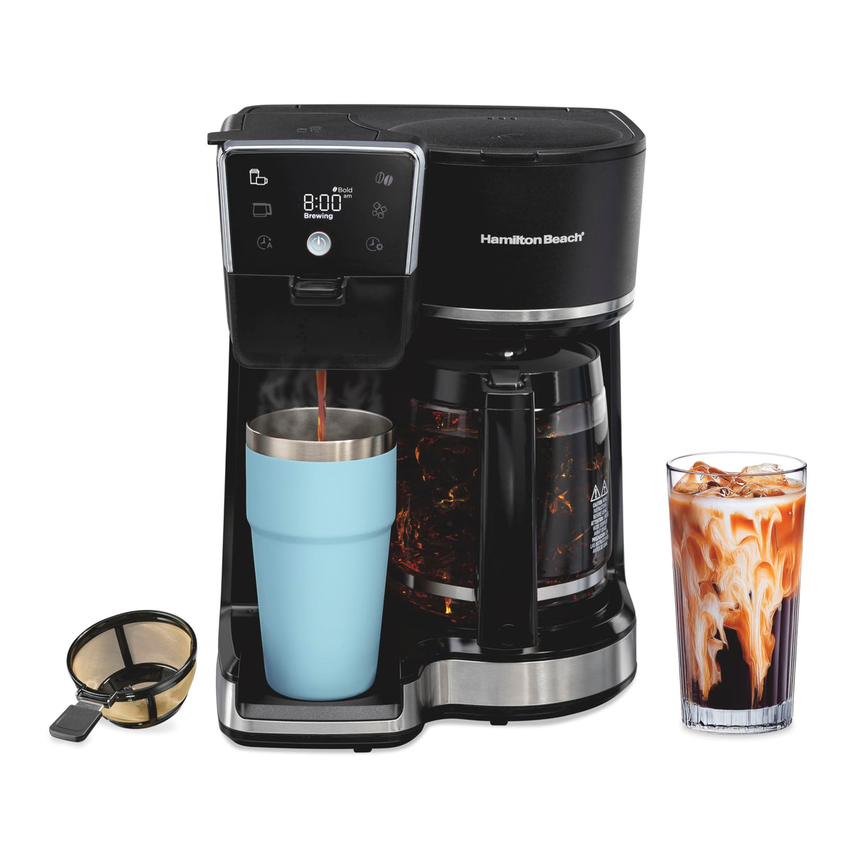 2-Way Drip Coffee Maker & Single Serve Coffee Machine T61611