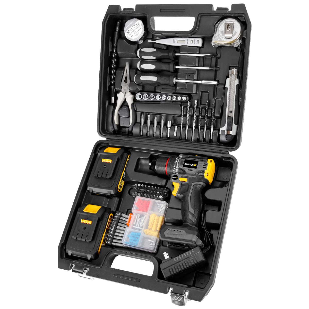 Brushless Compact Cordless Drill Tool Set 135Pcs X51270