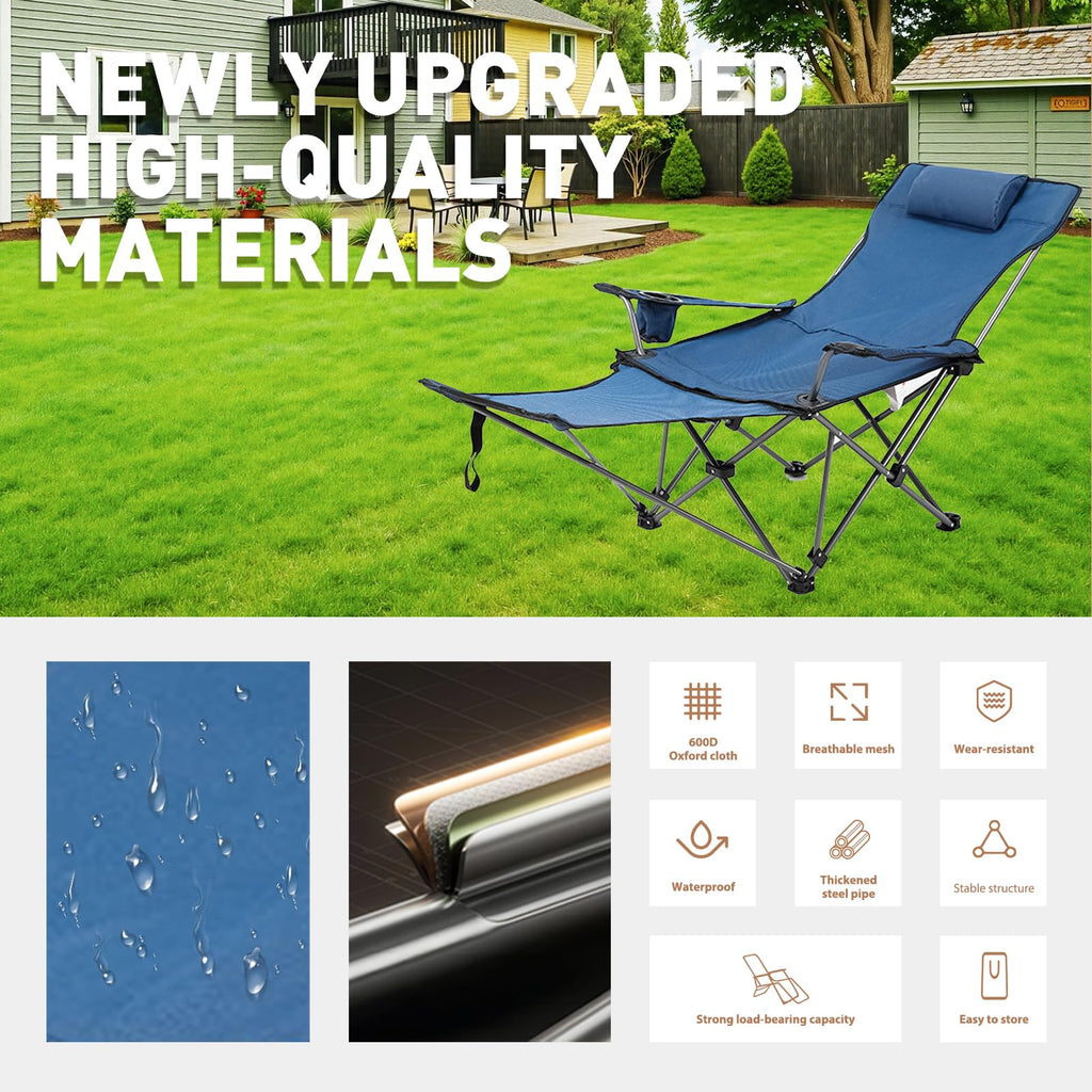 Zero Gravity Reclining Folding Chair with Footrest Cup Holder V884671