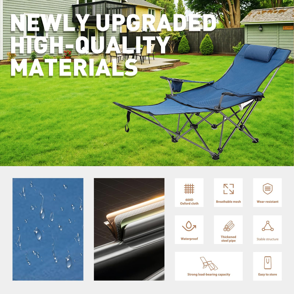 Zero Gravity Reclining Folding Chair with Footrest Cup Holder V884671