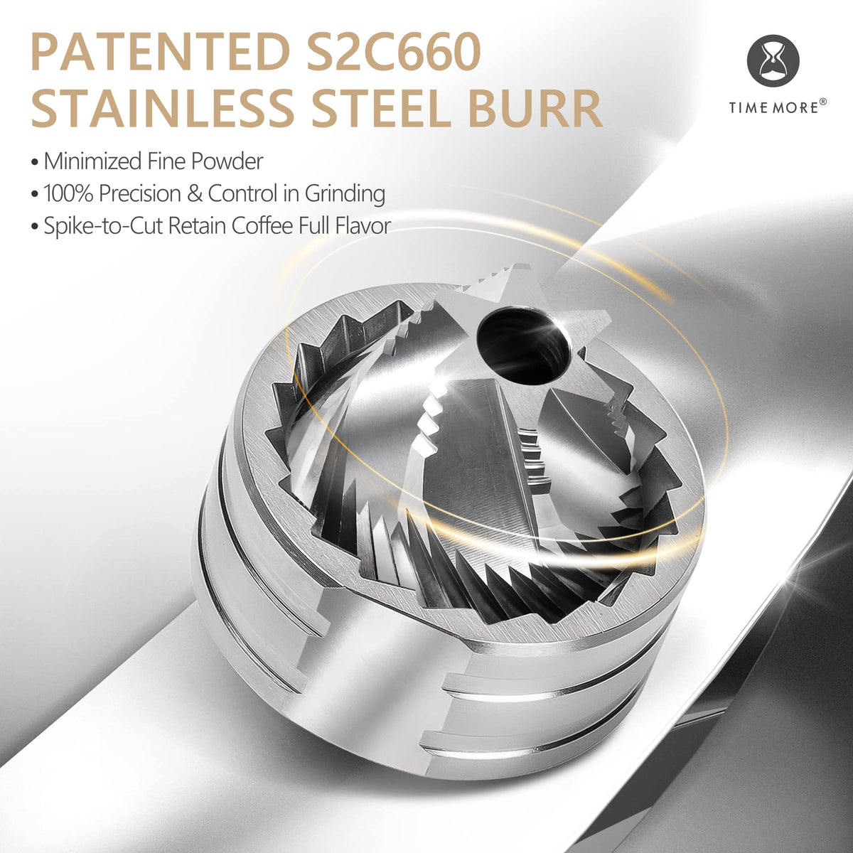 Manual Coffee Grinder with Adjustable Grind Setting Stainless Steel Conical Burr A437493