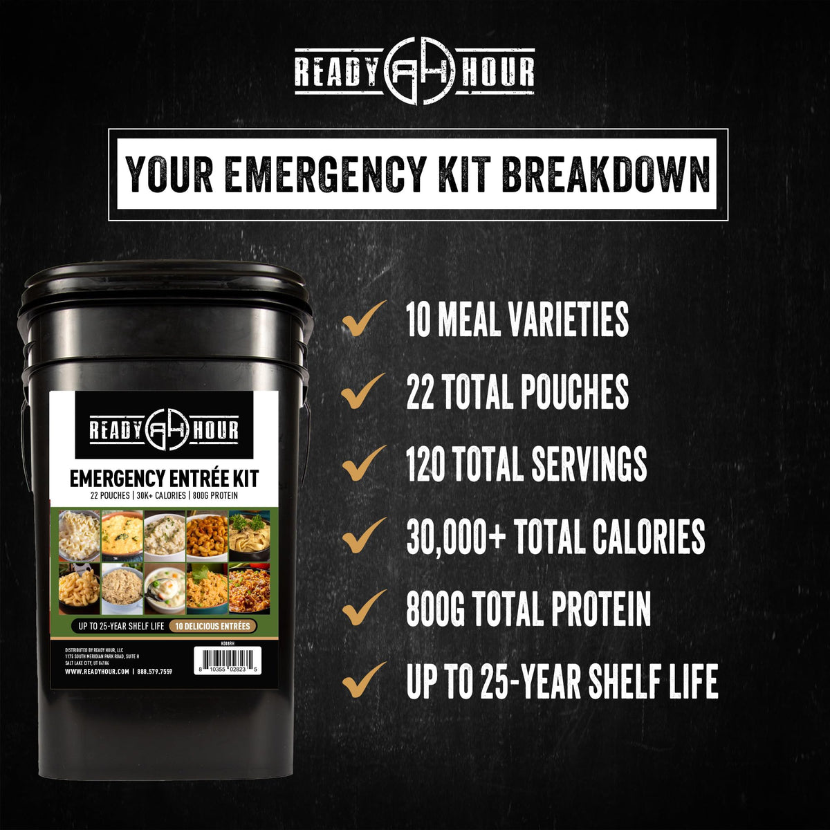 Freeze Dried Emergency Food Supply Bucket G3060