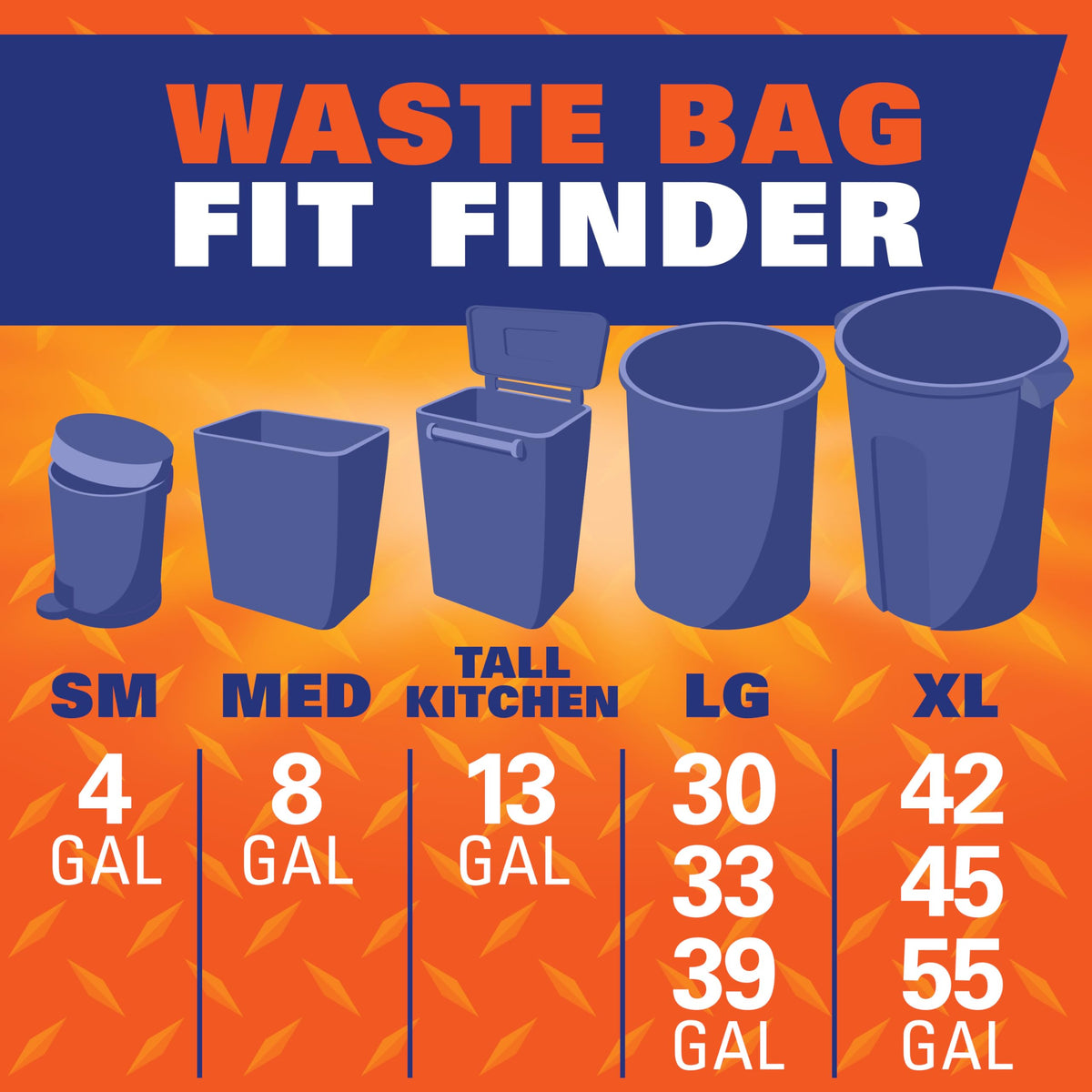 13 Gal Black Kitchen Trash Bags 80ct I76564