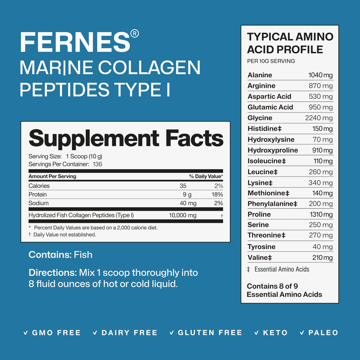 Marine Collagen Peptides Powder 3 LB Bulk X621309
