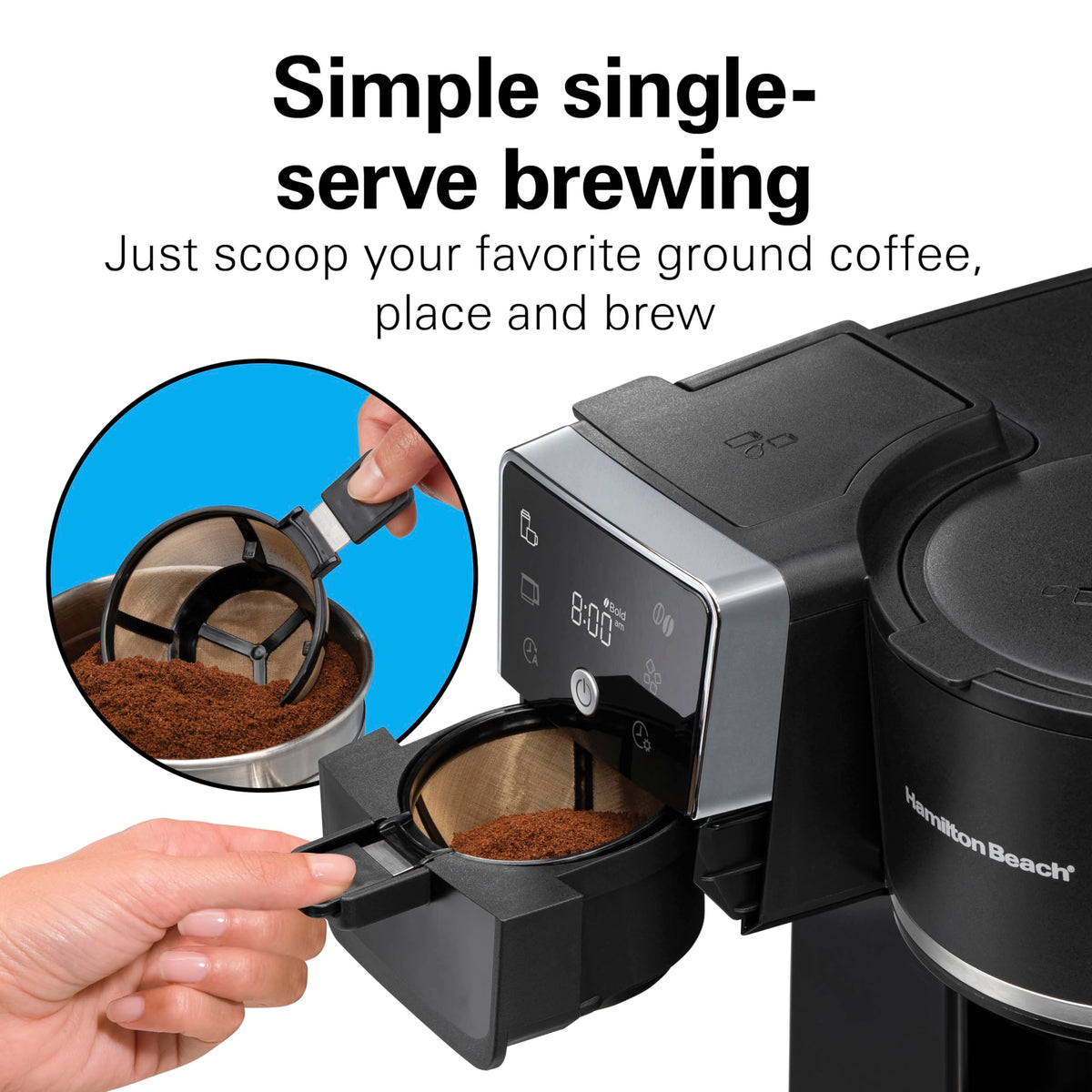 2-Way Drip Coffee Maker & Single Serve Coffee Machine T61611