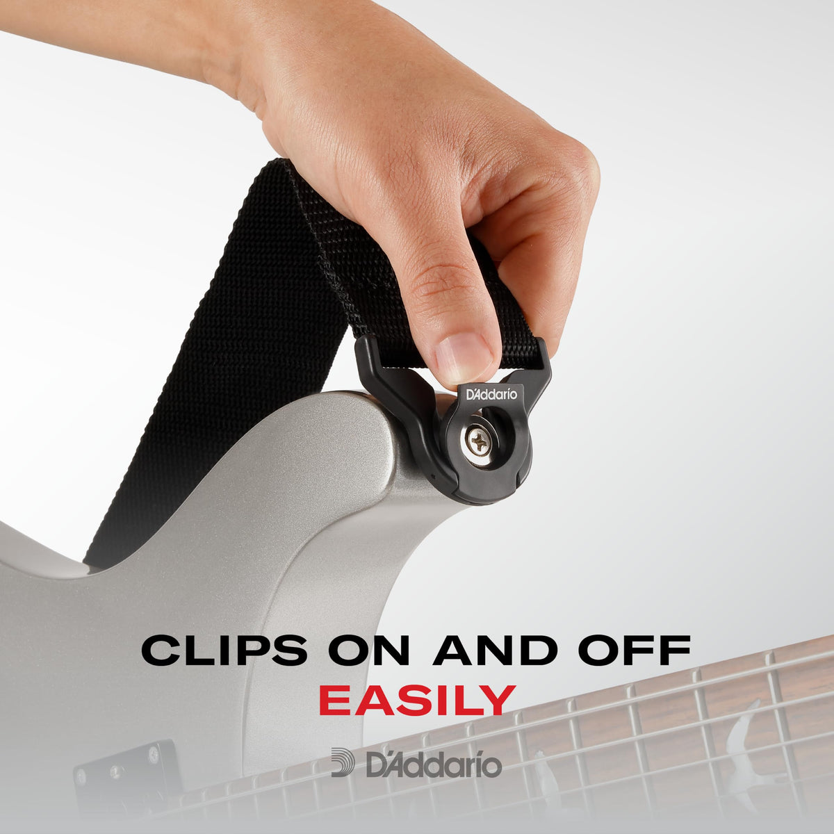 Black Leather Guitar Strap C794