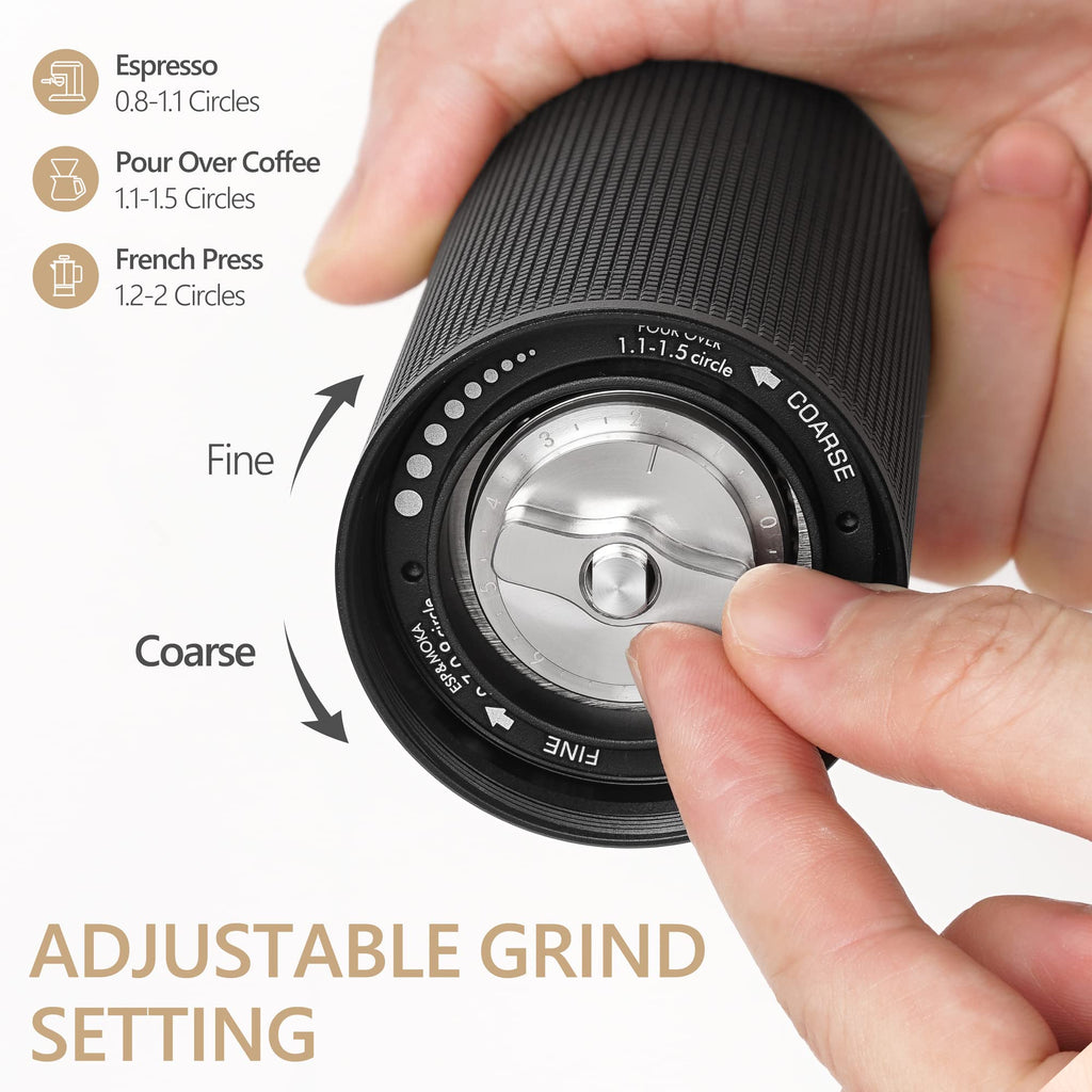Manual Coffee Grinder with Adjustable Grind Setting Stainless Steel Conical Burr A437493